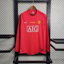 MUFC 2008 CL Final Home Retro Long Sleeve Jersey