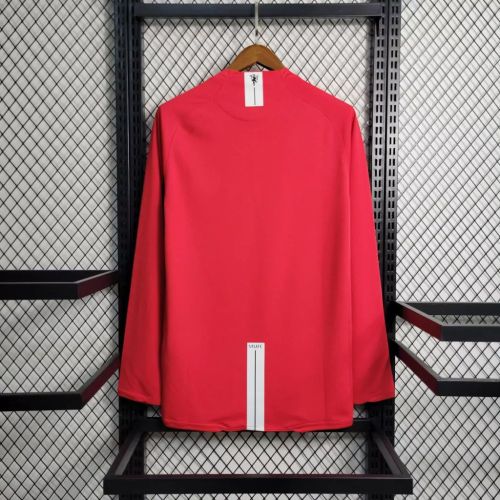 MUFC 2007/2009 Home Retro Long Sleeve Jersey
