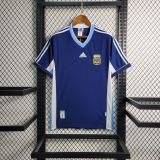 Argentina 1998 World Cup Away Retro Jersey