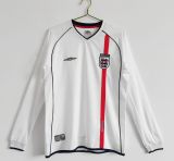 England 2002 World Cup Home Retro Long Sleeve Jersey