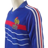 France 1984 Home Retro Long Sleeve Jersey