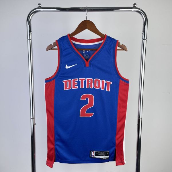 Men's 2023 Cade Cunningham Blue Away Team Jersey