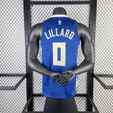Men's 2023 Damian Lillard Blue Team Jersey - City Edition