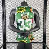 Men's M&N 1985/86 Larry Bird Green Retro Jersey