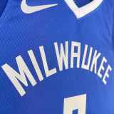 Men's 2023 Damian Lillard Blue Team Jersey - City Edition