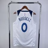 Men's 2023 D'Angelo Russell White Home Team Jersey