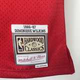 Men's M&N 1985/86 Dominique Wilkins Red Retro Jersey