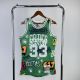 Men's M&N 1985/86 Larry Bird Green Retro Jersey