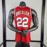 Men's M&N 1983/84 Clyde Drexler Red Retro Jersey
