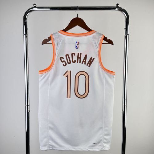 Men's 2024 Jeremy Sochan White Team Jersey - City Edition