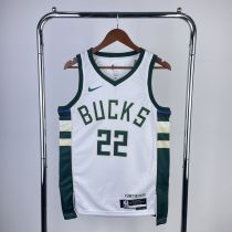 Men's 2023 Khris Middleton White Home Team Jersey