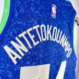 Men's 2024 Giannis Antetokounmpo Blue Team Jersey - City Edition