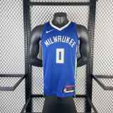 Men's 2023 Damian Lillard Blue Team Jersey - City Edition