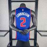 Men's 2023 Cade Cunningham Blue Away Team Jersey