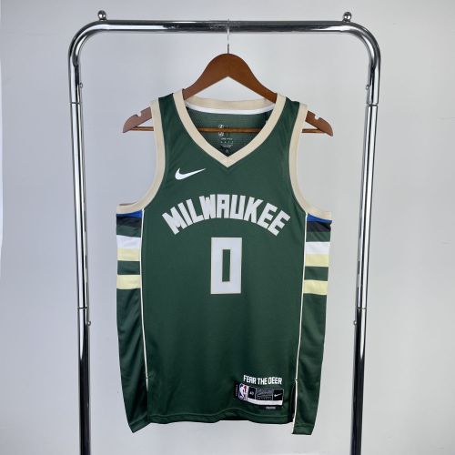 Men's 2023 Damian Lillard Green Away Team Jersey