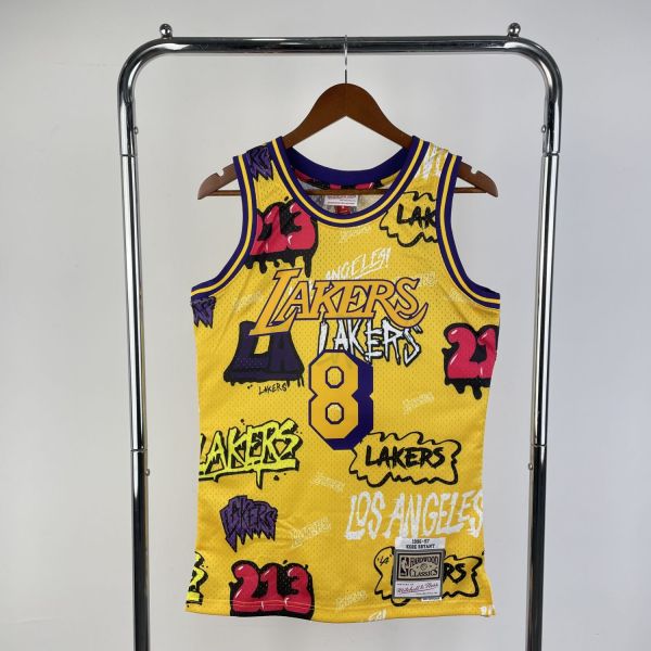 Men's M&N 1996/97 Kobe Bryant Yellow Retro Jersey