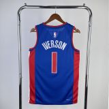 Men's 2023 Allen Iverson Blue Away Team Jersey