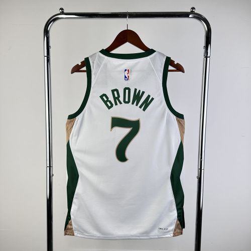 Men's 2024 Jaylen Brown White Team Jersey - City Edition