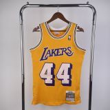 Men's M&N 1971/72 Jerry West Yellow Retro Jersey