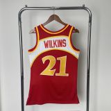 Men's M&N 1985/86 Dominique Wilkins Red Retro Jersey