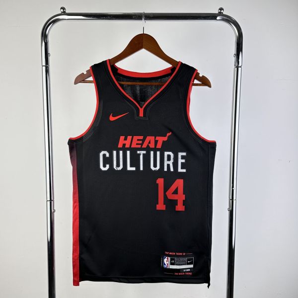 Men's 2024 Tyler Herro Black Team Jersey - City Edition