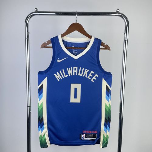 Men's 2023 Damian Lillard Blue Team Jersey - City Edition