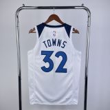 Men's 2023 Karl-Anthony Towns White Home Team Jersey