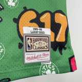 Men's M&N 1985/86 Larry Bird Green Retro Jersey