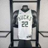 Men's 2023 Khris Middleton White Home Team Jersey