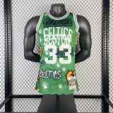 Men's M&N 1985/86 Larry Bird Green Retro Jersey