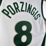 Men's 2024 Kristaps Porzingis White Team Jersey - City Edition