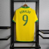 Brazil 2006 World Cup Home Retro Jersey #9 Ronaldo