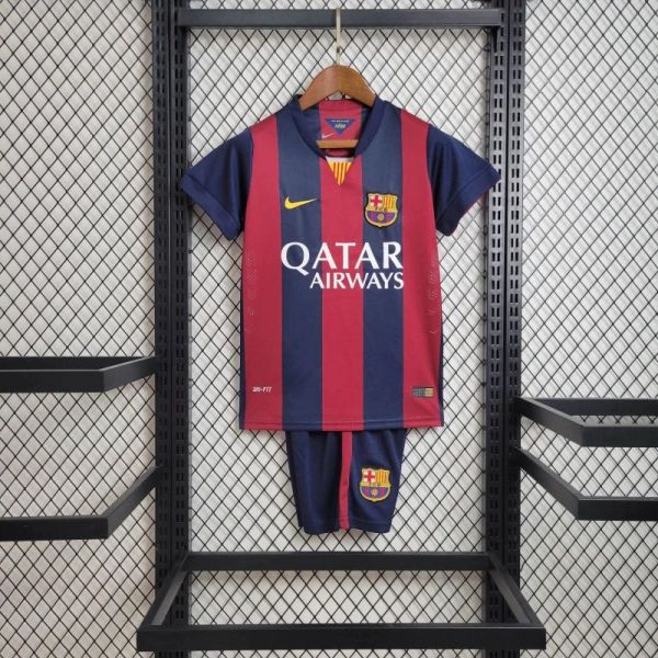 Kids Barcelona 2014/2015 Home Retro Jersey and Short Kit