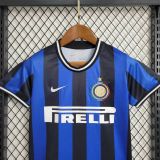 Kids Inter Milan 2009/2010 Home Retro Jersey and Short Kit