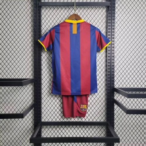 Kids Barcelona 2010/2011 Home Retro Jersey and Short Kit