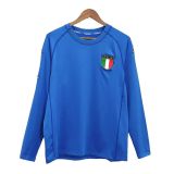Italy 2000 Euro Home Retro Long Sleeve Jersey
