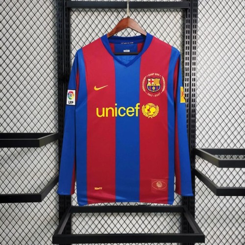 Barcelona 2007/2008 Home Retro Long Sleeve Jersey