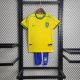 Kids Brazil 1998/2000 Home Retro Jersey and Short Kit