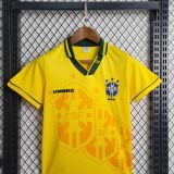 Kids Brazil 1994 World Cup Home Retro Kit