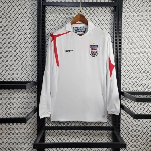 England 2006 World Cup Home Retro Long Sleeve Jersey