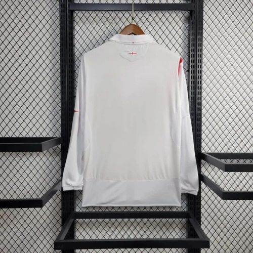 England 2006 World Cup Home Retro Long Sleeve Jersey