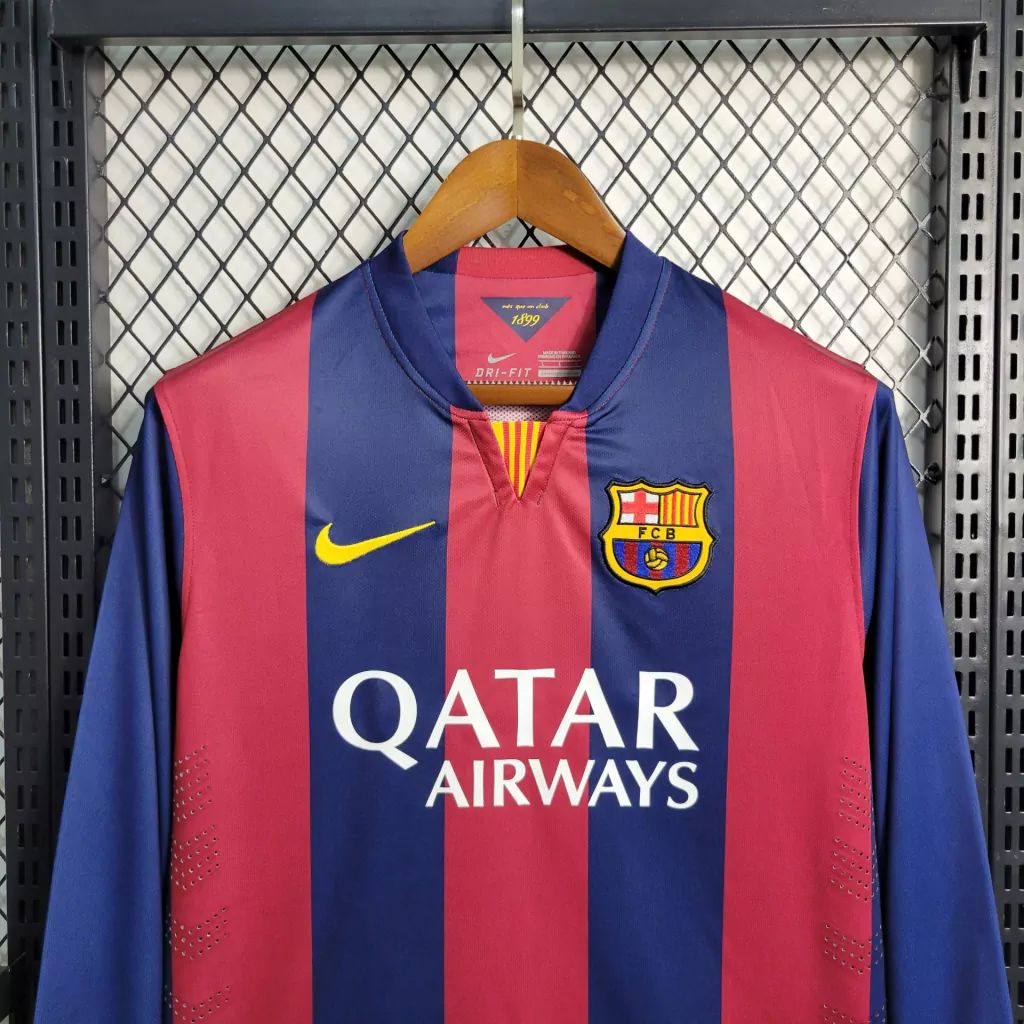 US$ 22.99 - Barcelona 2014/2015 Home Retro Long Sleeve Jersey - m