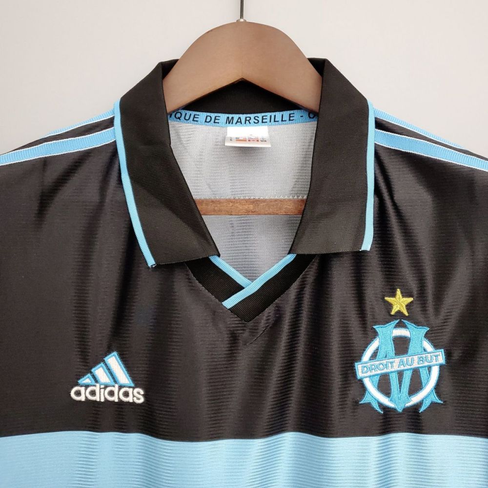 Maillot OM 1999-2000 Third – Sans Sponsor, Noir, Adidas, Occasion