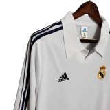 Real Madrid 2001/2002 UCL Centenary Home Long Sleeve Retro Jersey