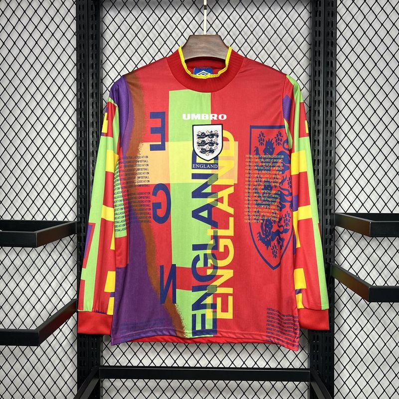 US$ 22.99 - England 1995/1996 Goalkeeper Long Sleeve Retro Jersey