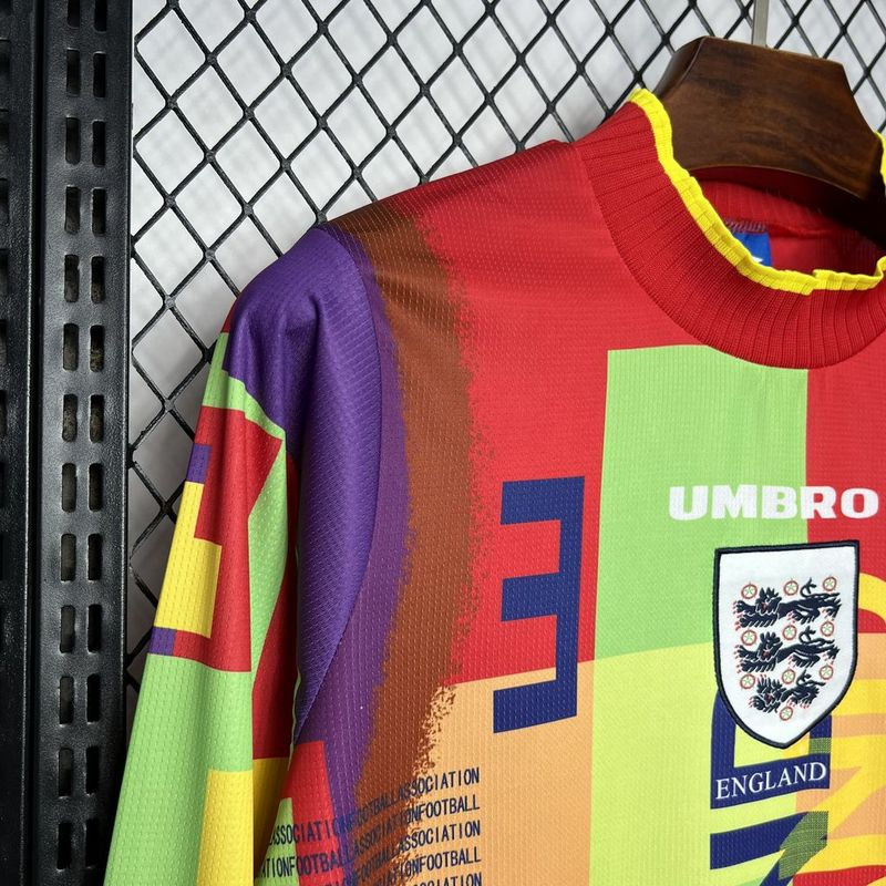 US$ 22.99 - England 1995/1996 Goalkeeper Long Sleeve Retro Jersey