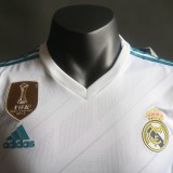 Player Version Real Madrid 2017/2018 Home Long Sleeve Retro Jersey