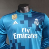 Player Version Real Madrid 2017/2018 Third Long Sleeve Retro Jersey