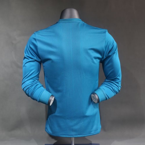 Player Version Real Madrid 2017/2018 Third Long Sleeve Retro Jersey