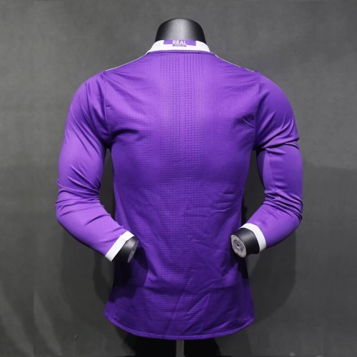 Player Version Real Madrid 2016/2017 Away Long Sleeve Retro Jersey